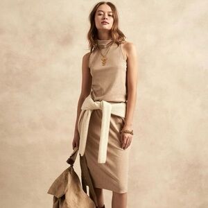 Banana Republic Ribbed Mock Turtleneck Ribbed Dress